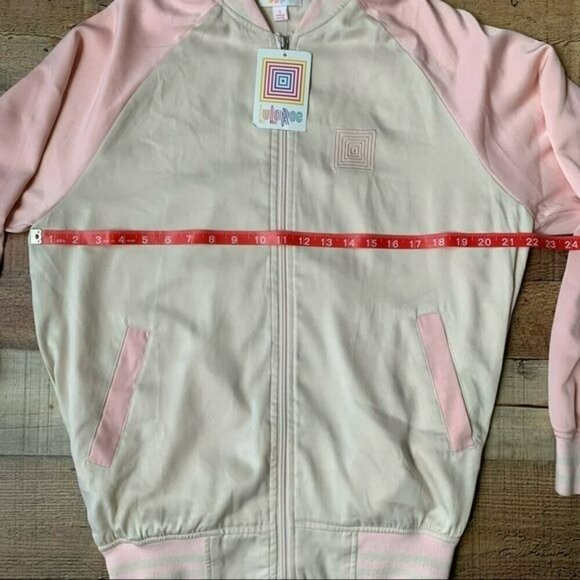 Lularoe light pink and cream varsity style jacket -S - Picture 6 of 11